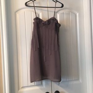 Gray, spaghetti strap dress